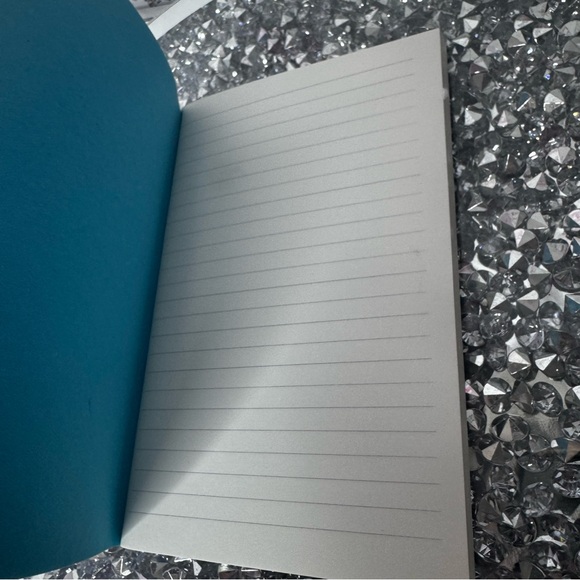 Notebook notes boho luxury planner daily write Blue and White Patterned Notebook - Picture 4 of 6